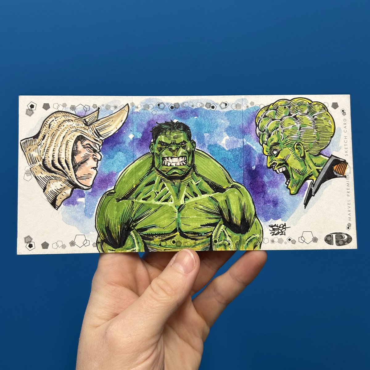 hpcollect's tweet image. GIVEAWAY!

We’re giving away this HULK Marvel Sketch card! 💚

To enter: 
• RT this post 
• Follow @hpcollect