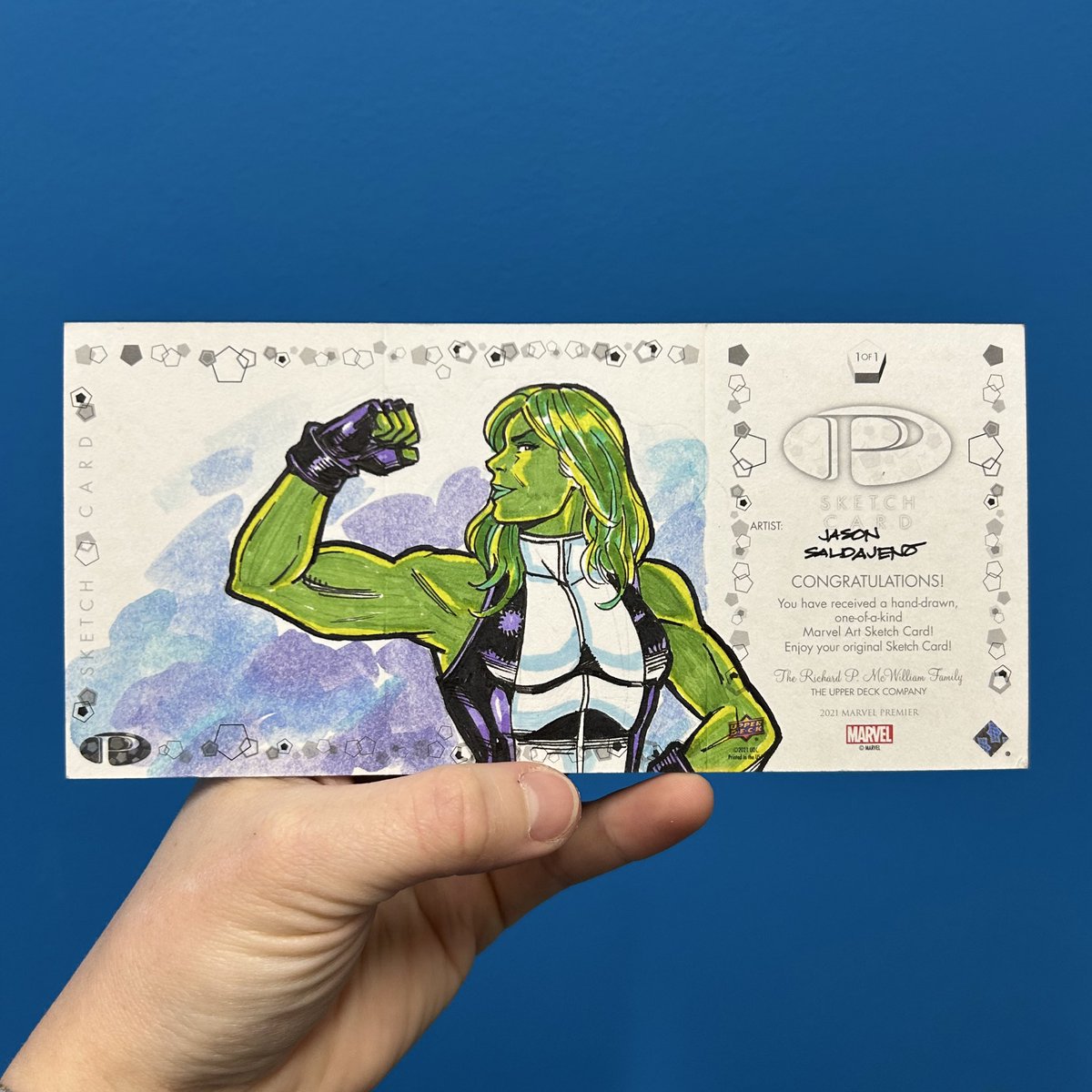 hpcollect's tweet image. GIVEAWAY!

We’re giving away this HULK Marvel Sketch card! 💚

To enter: 
• RT this post 
• Follow @hpcollect
