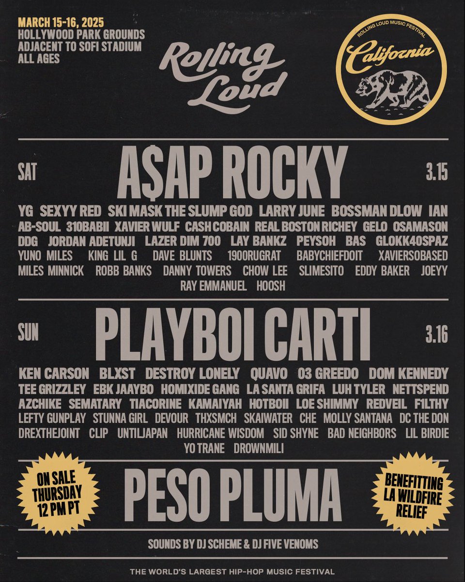 Rolling Loud 2025 Lineup Tickets Dates Location