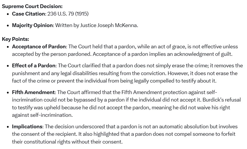 <a href="/RandPaul/">Rand Paul</a> Any Congressperson or staff member that accepted a Pardon over J6 should immediately be removed and barred from any elected office or in any Government position.  Per Supreme Court decision, an acceptance of a pardon is an admission of guilt.