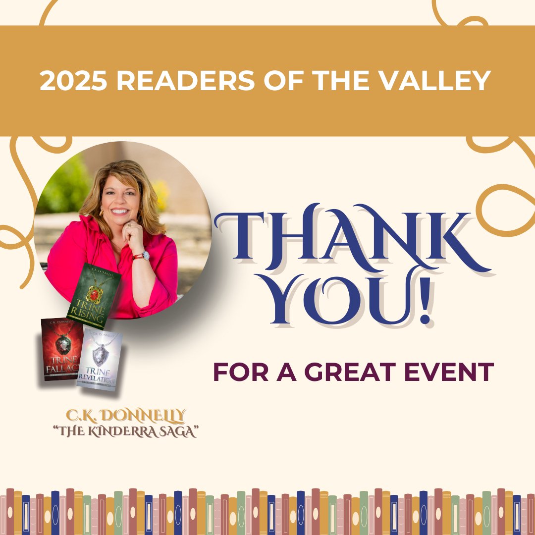CKDonnellyTrine's tweet photo. 📚✨❤️Thank you to everyone who visited me at the 2025 Readers of the Valley! I am so grateful! ❤️✨📚
#sunrisebookworm #ROTV #CelebratingAuthors #LocalAuthor #SignedEditions #FantasyAuthor #FantasyBooks #BookLoversUnite #Romantasy #RomanticFantasy #epicfantasy #highfantasy https://t.co/hzR6HcRcdf