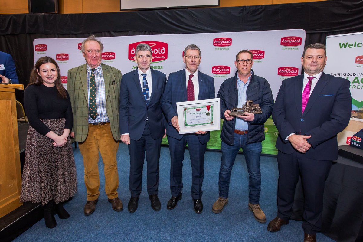 Dairygold Co-Op (@dairygoldco_op) on Twitter photo We are proud to announce Richard Lucey, from Ballyclough, Mallow, as the Overall Winner of <a href="/DairygoldCo_Op/">Dairygold Co-Op</a> Malting Barley Competition 2024.
Richard was announced as our winner at our annual #DairygoldTillageConference, which took place on Friday 17 Jan, at Corrin Event Centre. We are proud to announce Richard Lucey, from Ballyclough, Mallow, as the Overall Winner of <a href="/DairygoldCo_Op/">Dairygold Co-Op</a> Malting Barley Competition 2024.
Richard was announced as our winner at our annual #DairygoldTillageConference, which took place on Friday 17 Jan, at Corrin Event Centre.