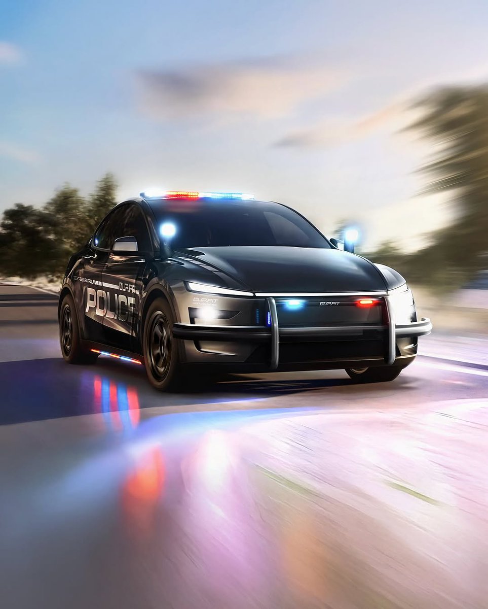 OfficialTeslaDM's tweet photo. The 2025 Patrol Model Y for police https://t.co/Bb1qy1out3