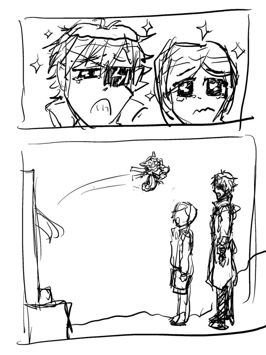 OwlKnight_Qi's tweet photo. 无家可归的二人，太惨了，都画哭了（笑出眼泪了）
#鉛姫 https://t.co/rL8YvXZglZ