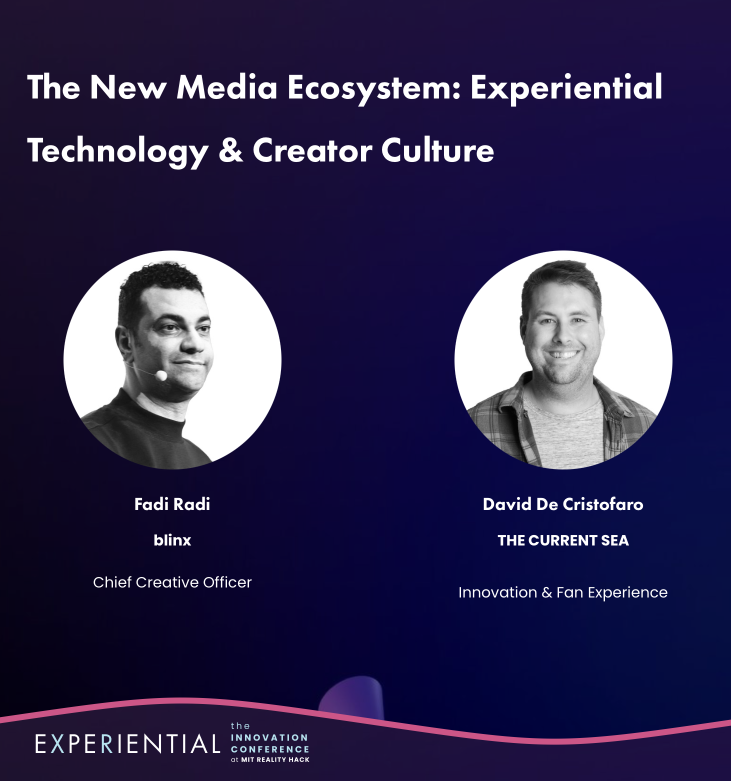 Excited to speak at EXPERIENTIAL: The Innovation Conference of @mitrealityhack at <a href="/MIT/">Massachusetts Institute of Technology (MIT)</a> w/ CCO at <a href="/BlinxSocial/">Blinx</a>, <a href="/Fadiradi/">Fadi Radi</a> for our talk...THE NEW MEDIA ECOSYSTEM: EXPERIENTIAL TECHNOLOGY &amp; CREATOR CULTURE ✨ 

lnkd.in/efjUNiqW 'Conference2' for 10% off) 🎟️
