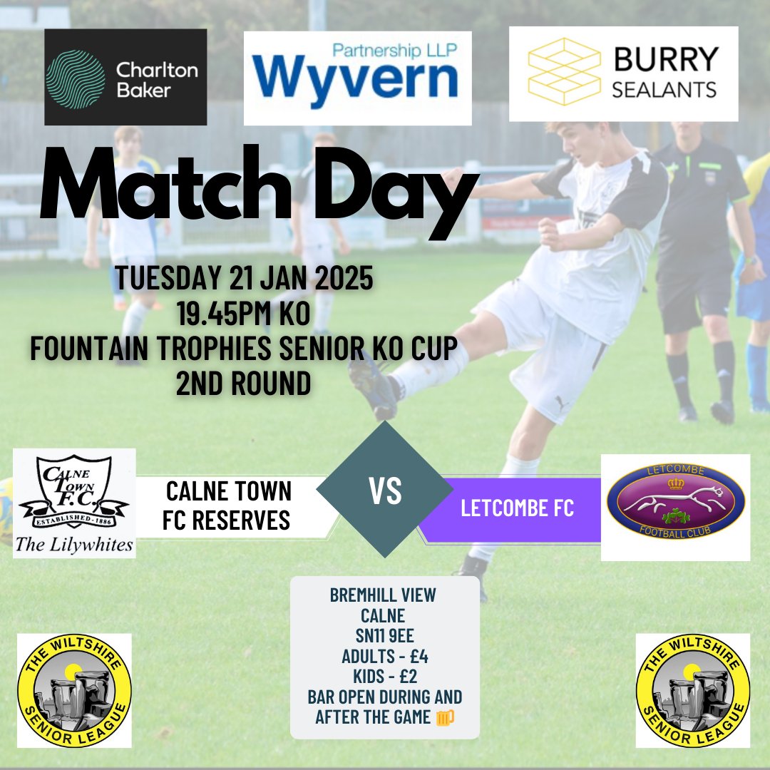 Calne Town FC Reserves (@calne_town) on Twitter photo After what seems like an age, we are finally back in action tomorrow night as we face <a href="/LetcombeFC/">Letcombe FC</a> in the 2nd round of the Fountain Trophies Senior KO Cup!
Get down the View to support the lads!
Up the Lilywhites βͺ β« After what seems like an age, we are finally back in action tomorrow night as we face <a href="/LetcombeFC/">Letcombe FC</a> in the 2nd round of the Fountain Trophies Senior KO Cup!
Get down the View to support the lads!
Up the Lilywhites βͺ β«