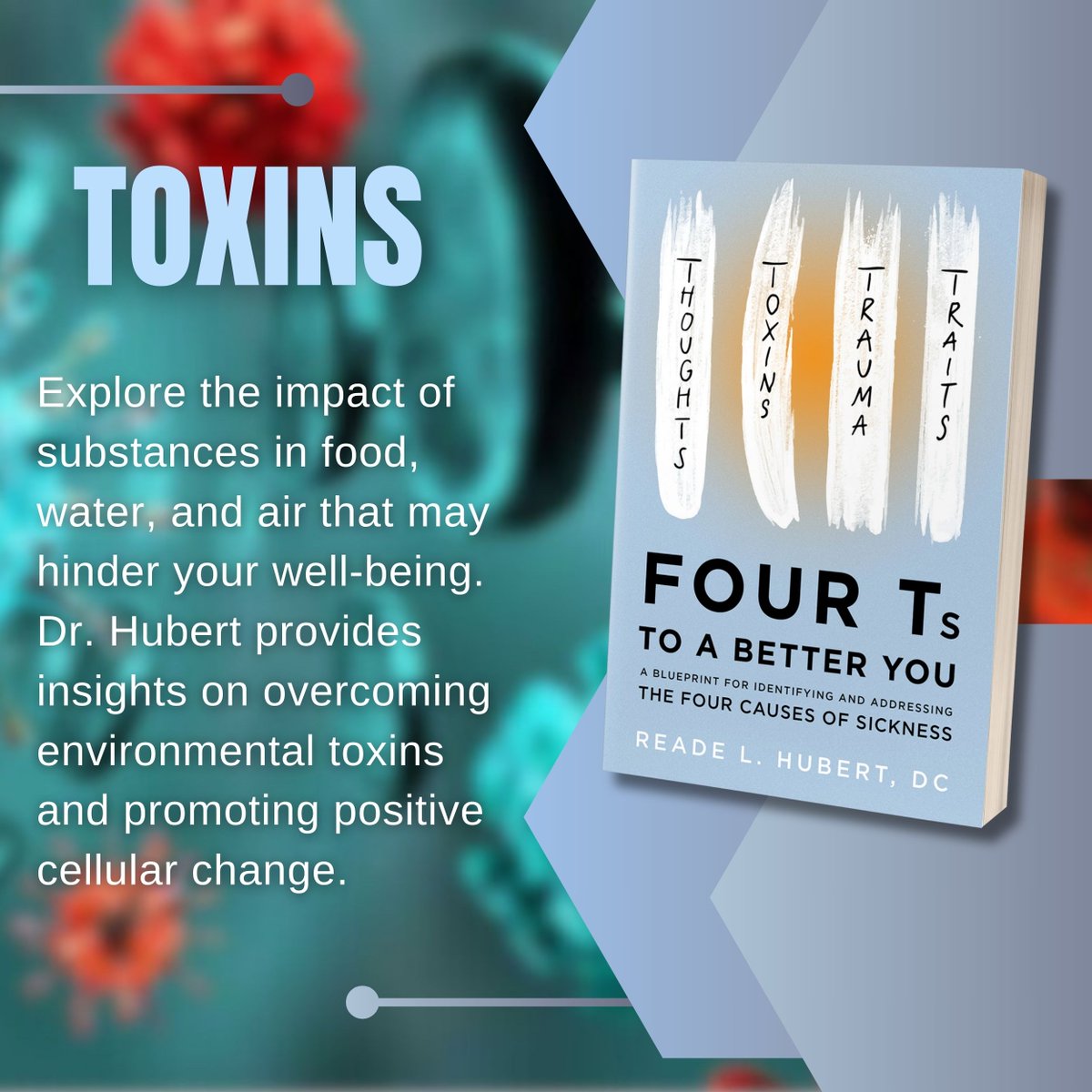 DrReadeHubert's tweet photo. Toxins
Explore the impact of #substances in food, water, and air that may hinder your #wellbeing . Dr. Hubert provides insights on overcoming environmental #toxins and promoting positive #cellularchange. https://t.co/HIDS0JNMYz