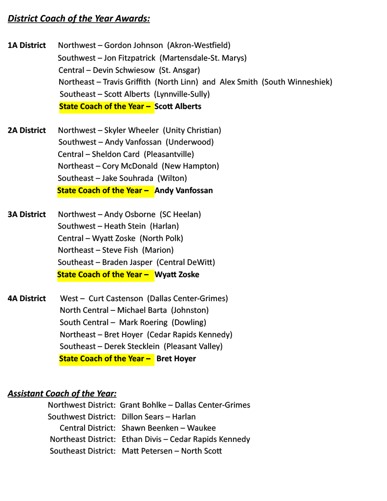 The 2025 Iowa High School Baseball Coaches Association Awards Banquet was held at the Sheraton Hotel in West Des Moines on Saturday. 
Award winners, Hall of Fame inductees, photos: 
iowahsbca.net