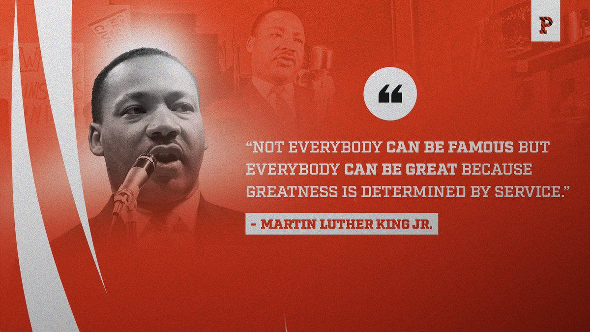 Princeton Softball (@pusoftball) on Twitter photo In honor of Dr. King, may we embrace the continued fight for justice and equality. 
May we dedicate our lives to serving others. In honor of Dr. King, may we embrace the continued fight for justice and equality. 
May we dedicate our lives to serving others.
