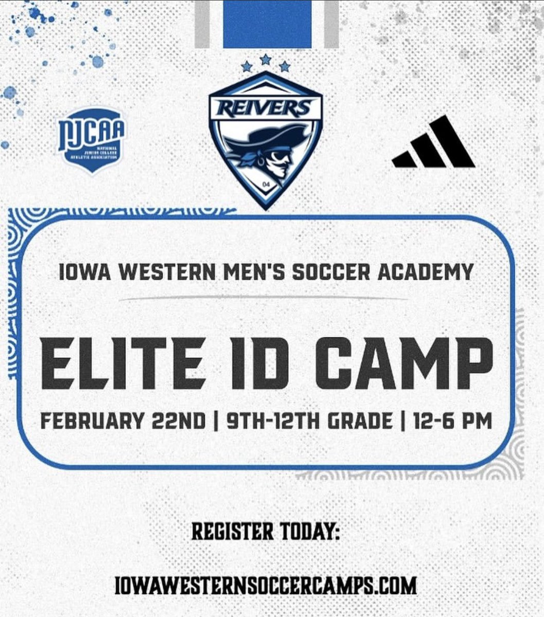 Still a few spots available for our Elite ID Camp we are having this winter! Register at iowasoccercamps.com today! To experience camp with the 2024 NJCAA National Champs!