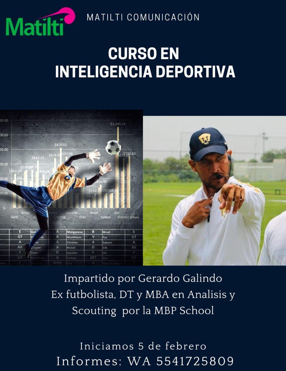 El Mejor Curso  de Inteligencia Deportiva está por Empezar! 
Los Esperamos Amigos Todos! 
⁦<a href="/JerryGalindo16/">Jerry Galindo</a>⁩
La mejor Capacitación en su Género!