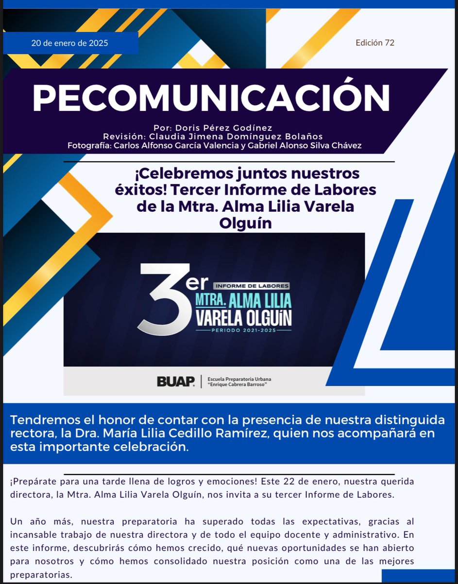 Prepacabrera's tweet photo. ¡Excelente inicio de semana! 

Les compartimos la edición de esta semana de nuestro periódico digital. 

#TercerInformeCabrera #AlmaVarela
#AñoDeDecisión https://t.co/N2NfWVGDOh