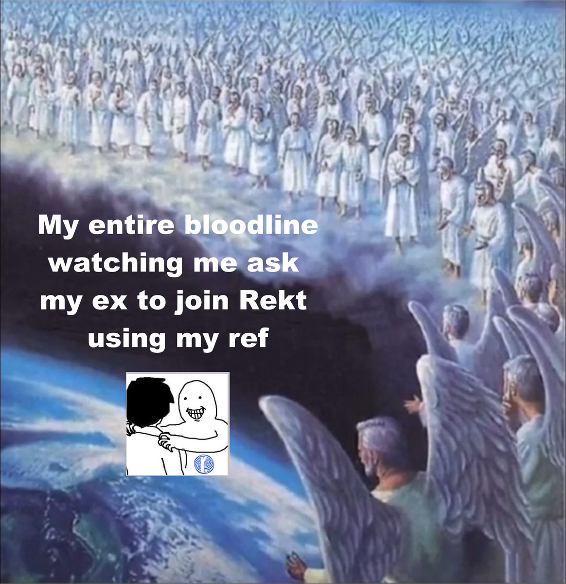 rektmememes's tweet photo. don't forget that refs help your farm $REKT. might want to ring your ex at last: https://t.co/5znU78vMiH https://t.co/6lBUcj3P0w