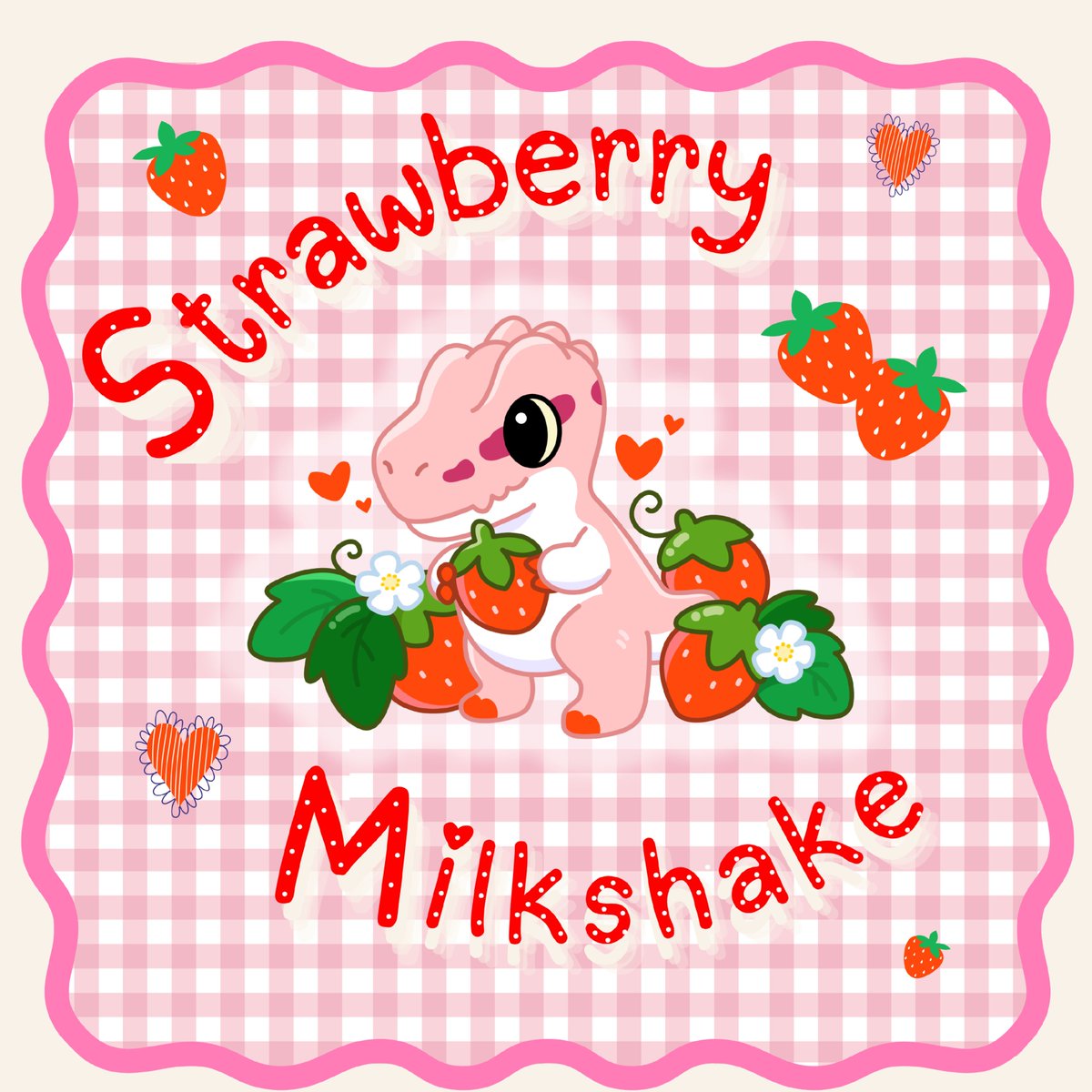 We are SO excited to share with you the concept art for our next <a href="/Makeship/">Makeship</a> collaboration! If you hadn't guessed who it is already from our last few teasers ... 🥁
It's the Strawberry Milkshake T-Rex! 🍓🦖 Meet our newest soon to be Plushie, Wilfred! ☺️
