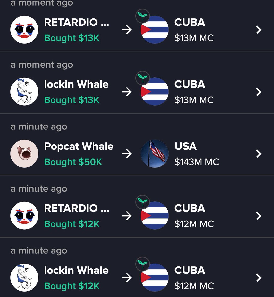 vDynamoXx's tweet photo. An entire country rugged us😂

Let’s CTO this bitch $CUBA

Whales are buying, I’m buying https://t.co/E34Rfll0I8