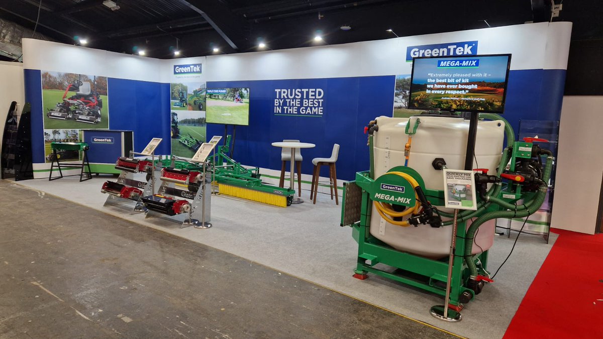 <a href="/GreenTekGroup/">GreenTek</a>  are all ready for #BTME tomorrow!
Please pop onto our stand and say hello,  We look forward to seeing you!
#GreenTek #Greenkeeping #Groundsmaintenance #Turfcare #Sportsturf #Greenkeepers