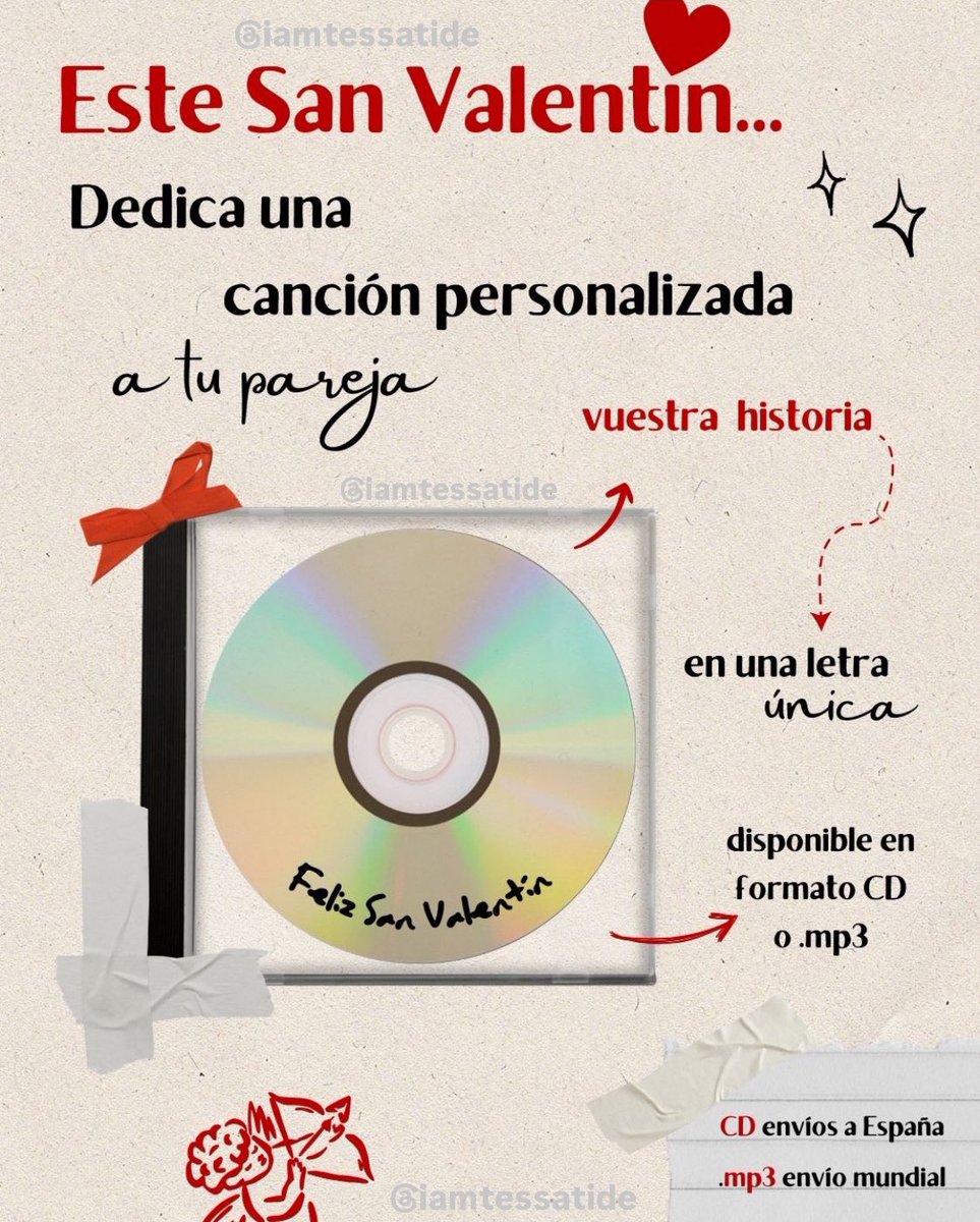 tessatide's tweet photo. Dedica una canción única en el mundo con este pequeño proyecto que estoy llevando a cabo!🤝🏻🙂💽 https://t.co/cGK3aPRIDs