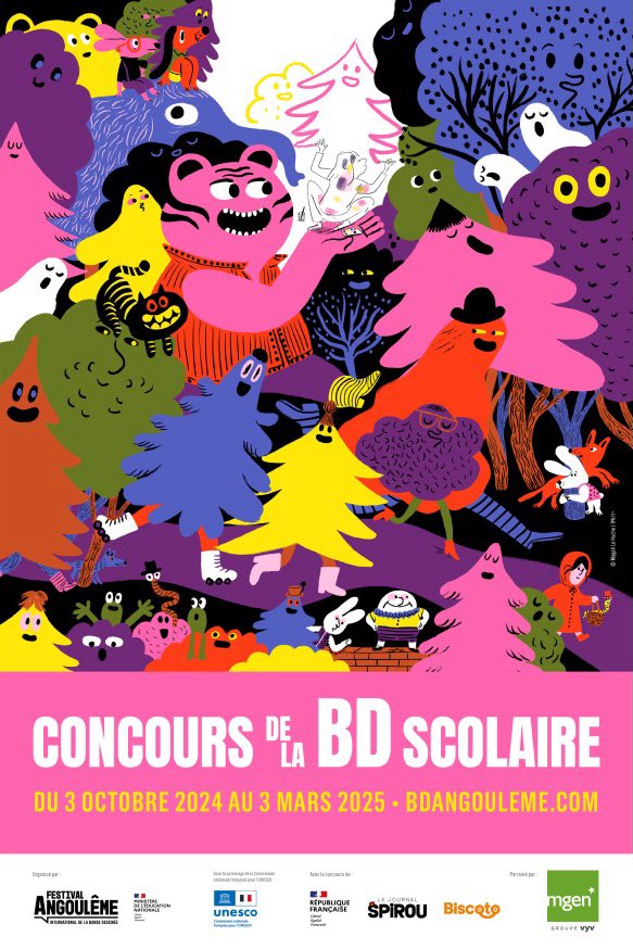 📍Engagez vos élèves dans le concours de la #BD scolaire à l’occasion de la 52ème édition <a href="/bdangouleme/">Festival d'Angoulême</a> <a href="/FranceTV/">France tv</a> 

✅ Ce défi à destination de tous les enfants scolarisés de la grande section de maternelle à la terminale s’étendra jusqu’au 3 mars 2025

👉bdangouleme.com/edition-2024-2…