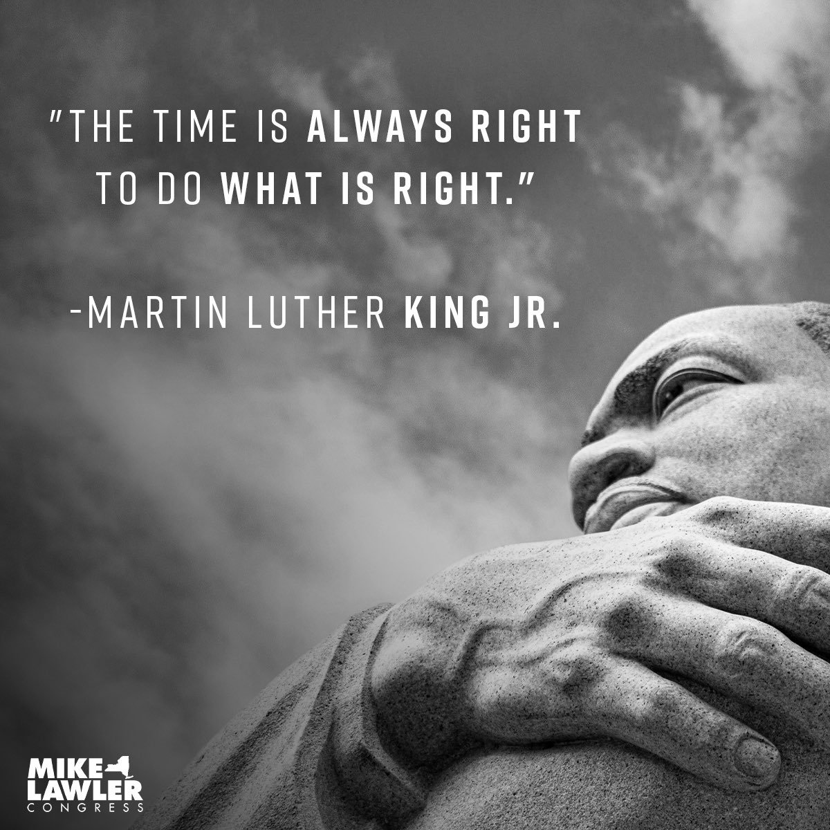 On this MLK Day, may we all be reminded that it is always the right time to do what is right, and may we commit ourselves to building on Dr. King's vision of a beloved community.