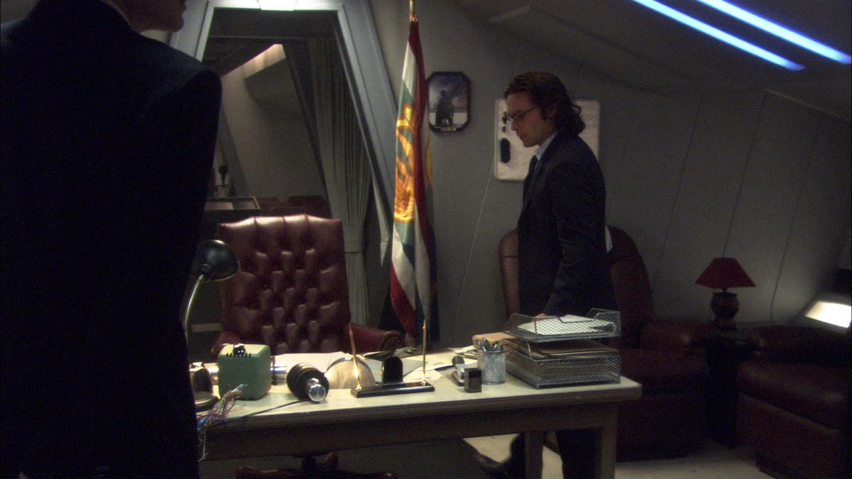 DHPLover's tweet photo. #OTD in 2006:
Billy: “Mr Vice President, President Roslin insisted on your taking the tour. She’d like the transition to go as smoothly as possible.”
Baltar: “What are these?”
Billy: “Cylon agent suspects, Sir.”
#BSG #BattlestarGalactica #Epiphanies https://t.co/Hgg1MW0M3u