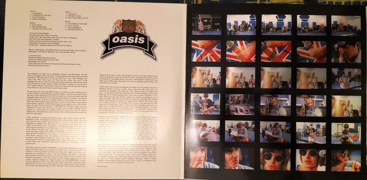 joseprroca's tweet image. #Oasis.The Masterplan, un #2Lp recopilatori de cares B,però que agafa al grup en el seu millor moment creatiu. Per aquesta raó crec que a part dels #Lps "Definitely Maybe" "(What's the Story) Morning Glory" i "Be hereu now" és molt millor que tot el que van publicar posteriorment