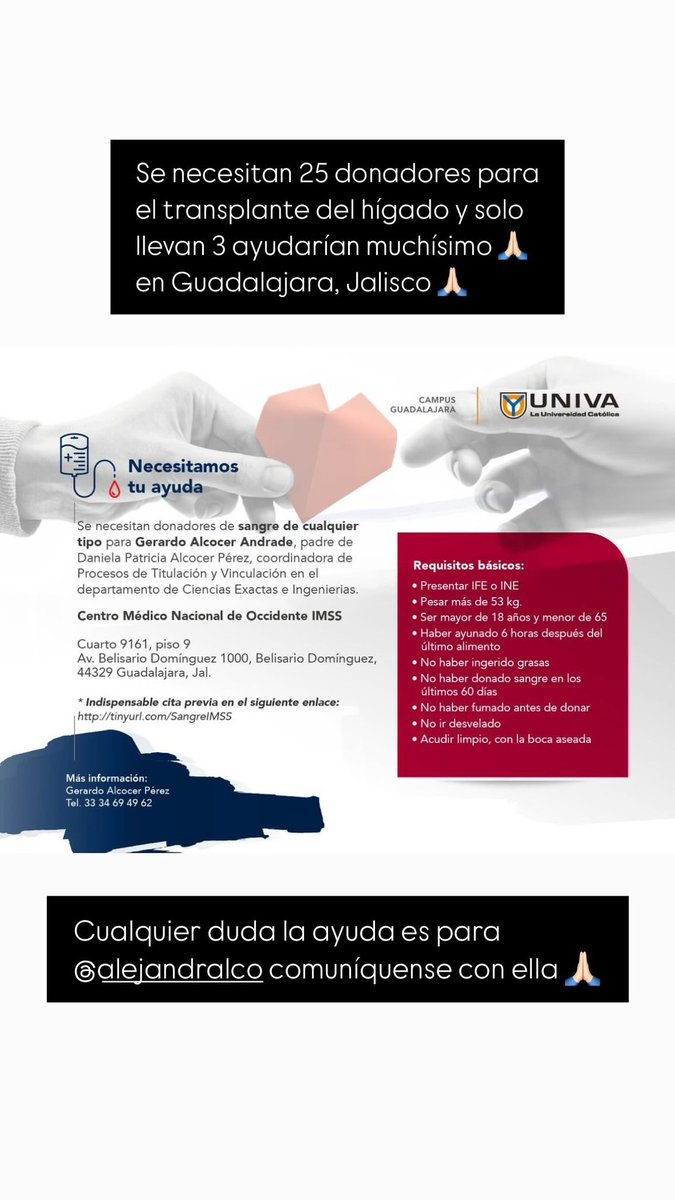 EstefyHero0's tweet image. Yo por temas de salud no puedo donar pero si puedo ayudar compartiendo ❤️‍🩹 espero encuentren pronto donadores @Alexitaauwu

@Trafico_ZMG #guadalajara  #Jalisco