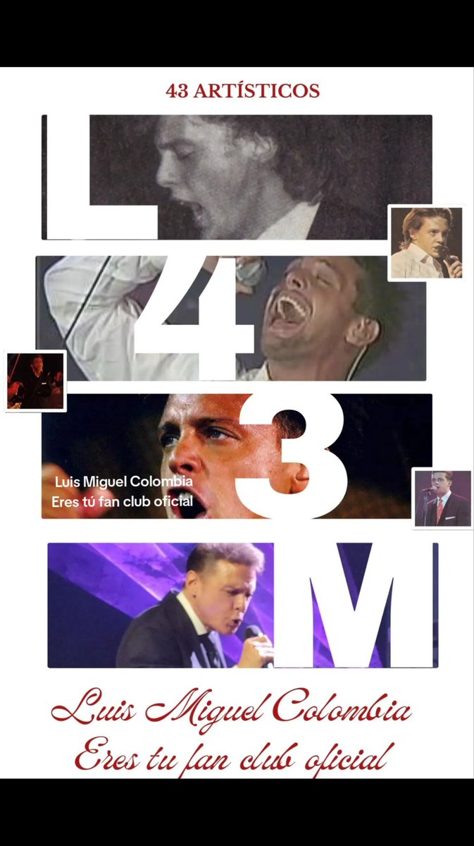 Luis Miguel Colombia (@erestucolombia) on Twitter photo 43 años de carrera artística de #LuisMiguel <a href="/LMXLM/">Luis Miguel</a>. Gracias a Dios por este talento que le dió a LM y que a tantos nos ha inspirado y nutrido con amor nuestras vidas #luismiguelcolombiafans #fans #ClubdeFansOficialLuisMiguelColombia #fanclubOficialLuisMiguelColombia 43 años de carrera artística de #LuisMiguel <a href="/LMXLM/">Luis Miguel</a>. Gracias a Dios por este talento que le dió a LM y que a tantos nos ha inspirado y nutrido con amor nuestras vidas #luismiguelcolombiafans #fans #ClubdeFansOficialLuisMiguelColombia #fanclubOficialLuisMiguelColombia