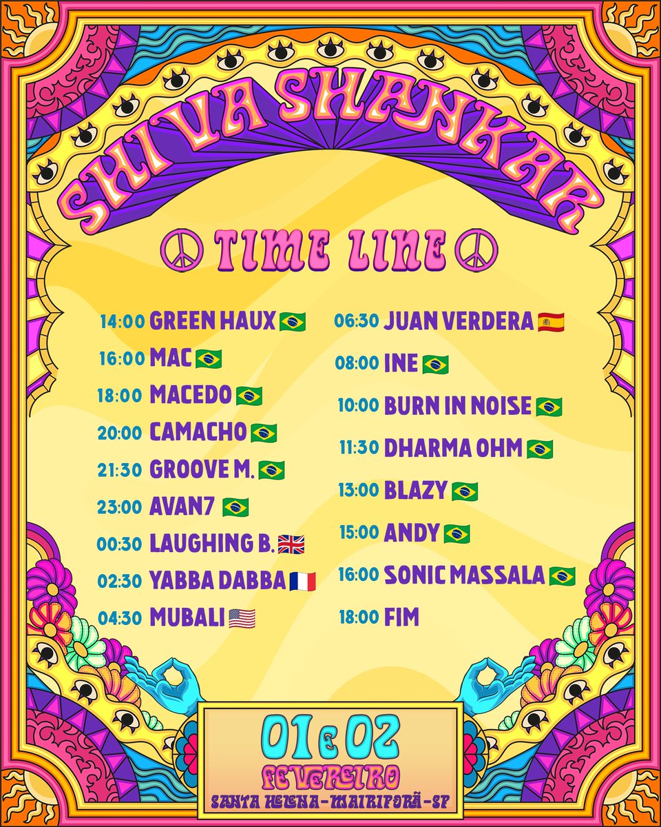 Coerência sonora perfeita pra te elevar a todas portas q o psytrance pode te entregar, desde os momento introspectivos à melodias q tocam a alma e a euforia para jogar energia lá encima! 
Dancem! 

TODOS JUNTOS EM UMA SÓ ENERGIA💫❤️