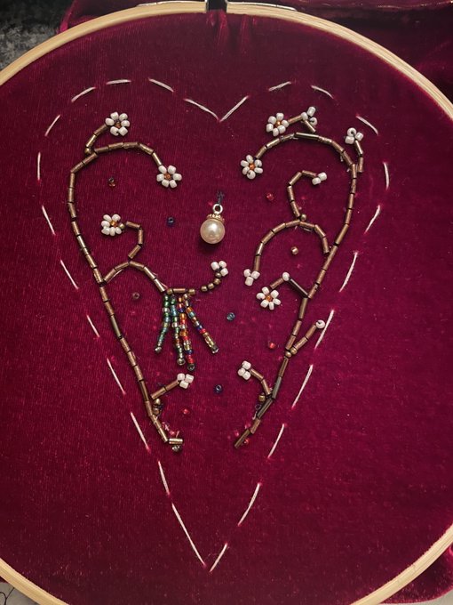 I stuffed it with dried lavender from my garden, so it smells really nice too! 