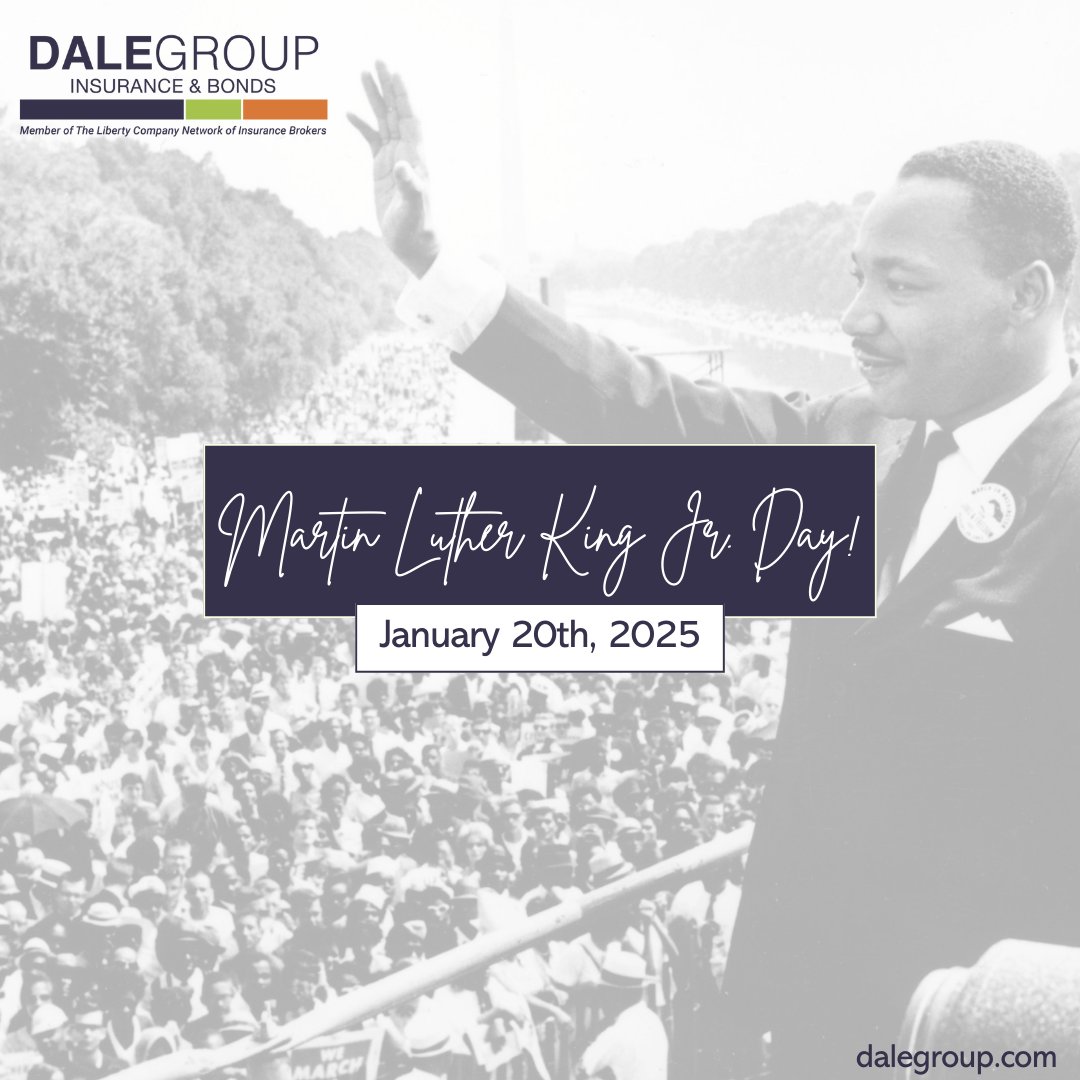 Honoring the Vision of Dr. Martin Luther King Jr. 🕊️

Today, we pause to reflect on the courage and leadership of Dr. Martin Luther King Jr., whose legacy continues to inspire positive change. 

#LibertyPartner #DaleGroup #MLKDay #InspiringChange #LegacyOfIntegrity