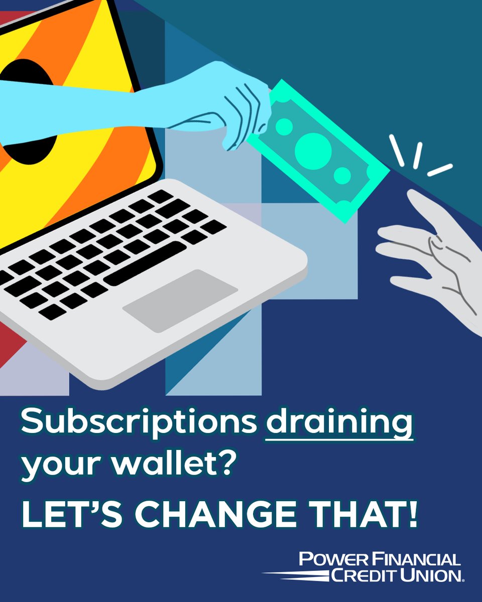 PowerFiCU's tweet image. With the convenience of auto pay, it’s easy to lose track of services that might be draining your credit union account. Here are 3 steps for a #SubscriptionAudit. Either re-discover a forgotten channel or discover some extra room in your budget. #FinancialFreshStart