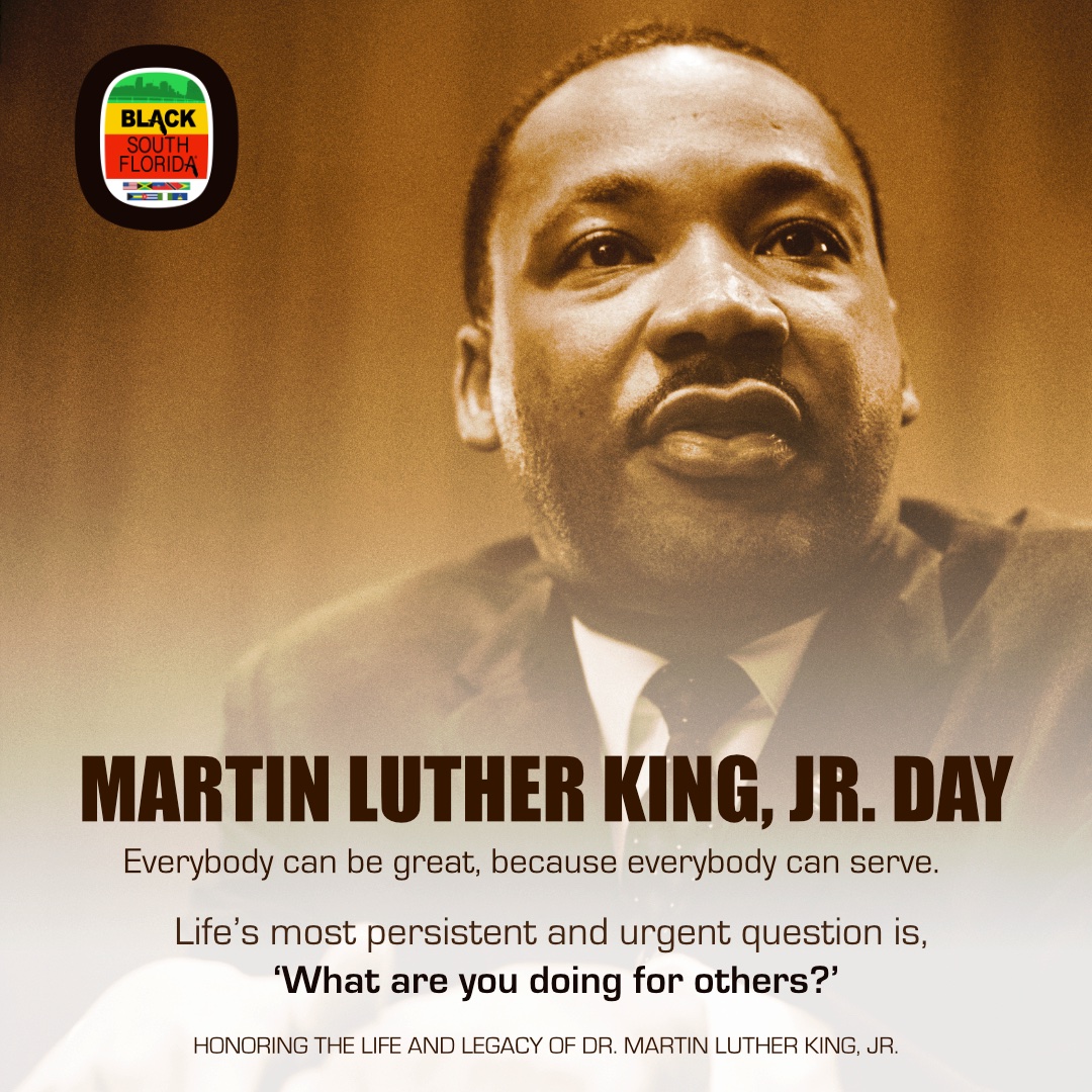 Black South Florida (@blacksouthfla) on Twitter photo HONORING THE LIFE AND LEGACY OF DR. MARTIN LUTHER KING JR.
2025 MLK Day Celebrations in South Florida: Ceremonies, Parades, Day of Service...
blacksouthflorida.com/events/categor…
#MLKDay #MLK96 #drmartinlutherkingjrday
<a href="/TheKingCenter/">The Martin Luther King, Jr. Center</a> <a href="/OfficialMLK3/">Martin Luther King III</a> <a href="/BerniceKing/">Be A King</a> HONORING THE LIFE AND LEGACY OF DR. MARTIN LUTHER KING JR.
2025 MLK Day Celebrations in South Florida: Ceremonies, Parades, Day of Service...
blacksouthflorida.com/events/categor…
#MLKDay #MLK96 #drmartinlutherkingjrday
<a href="/TheKingCenter/">The Martin Luther King, Jr. Center</a> <a href="/OfficialMLK3/">Martin Luther King III</a> <a href="/BerniceKing/">Be A King</a>