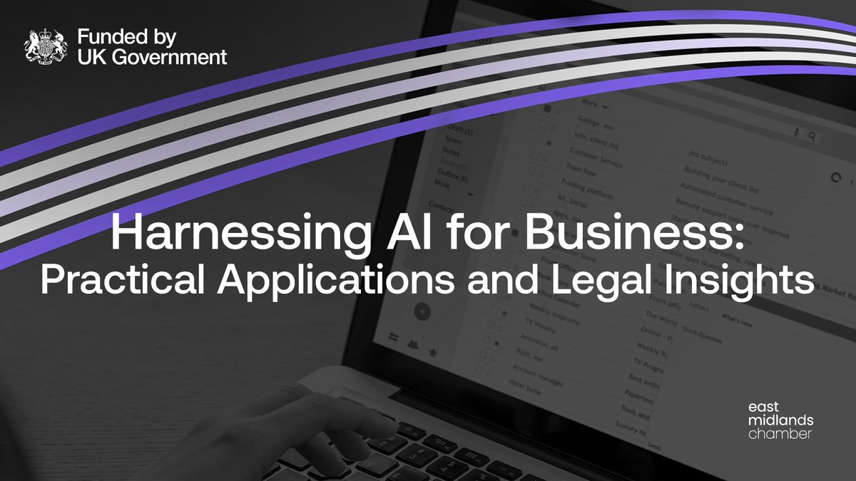 EMCCAGrowthHub's tweet photo. Outcomes:
- Practical knowledge on integrating AI into your business
- Understanding how to use AI for data analysis
- Awareness of legal implications &amp; how to navigate them
&amp; more

Multiple dates, next one: 22/01 | https://t.co/j1pHuXnEyL

#UKSPF #Accelerator https://t.co/pJpOYA0GxE