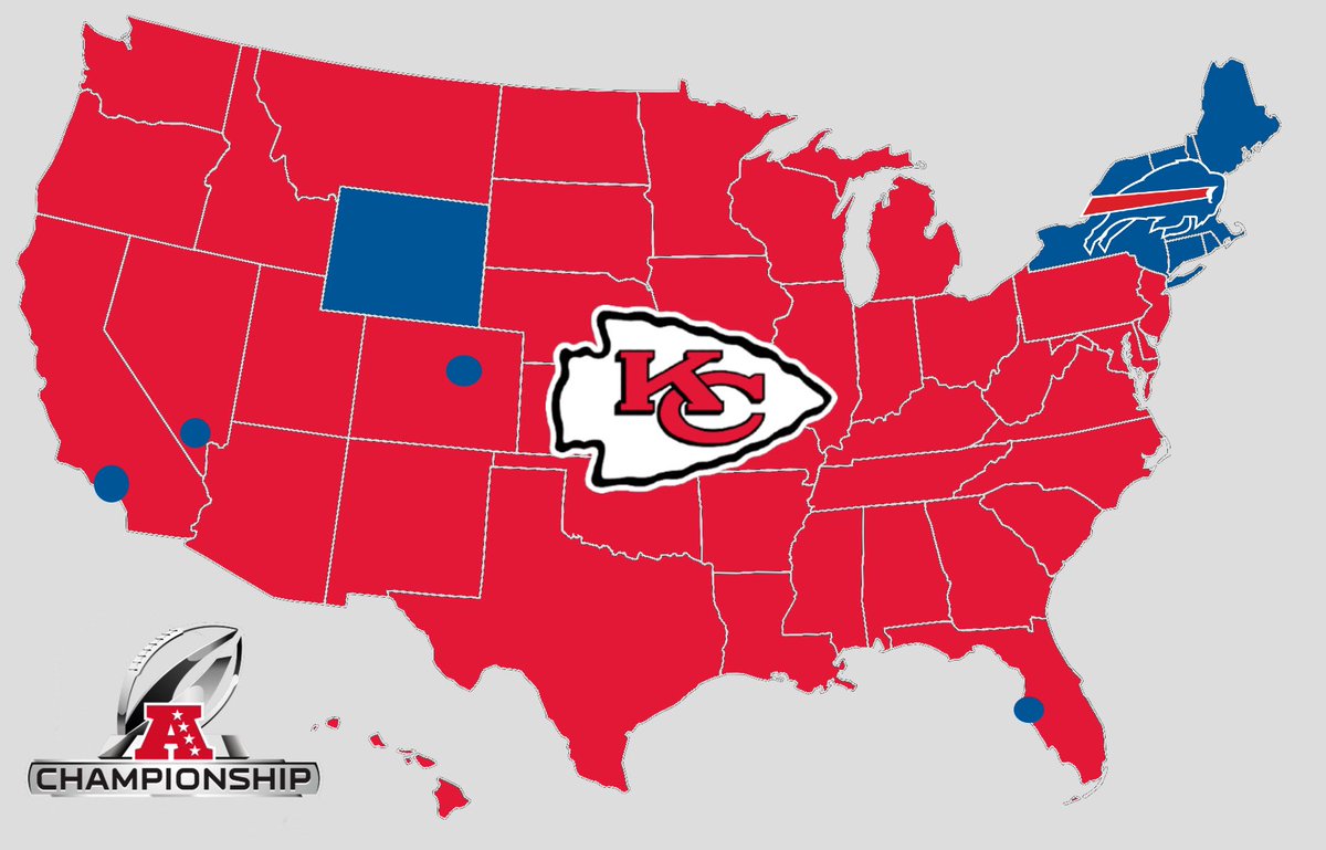 stoolkansascity's tweet image. Who America is rooting for in the AFC Championship: