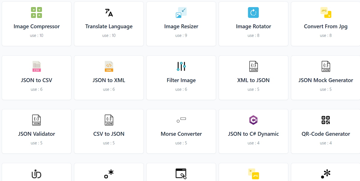 CodinghubStudio's tweet image. 🚀 I've launched toolsstudio.cloud - a site with super handy online tools! 🙌
🔧 Manipulate your images
🌍 Translate, generate QR codes and much more
💻 Tools for devs (JSON in C#)
Check it out 👀 ➡️ toolsstudio.cloud
#Development #Tech #DevTools