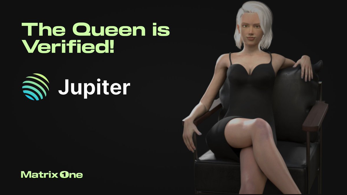 Matrix One ██████▒▒▒▒ 60% FAIR (@matrixoneai) on Twitter photo 🚨 The Queen is Verified! 🚨
Sami is now officially LIVE on <a href="/JupiterExchange/">Jupiter (🐱, 🐐)</a> 🌌. Swap with ease, confidence, and that royal touch: 👑✨
jup.ag/swap/So1111111…
The future of trading is here—welcome to the Matrix. 🕶️💻 🚨 The Queen is Verified! 🚨
Sami is now officially LIVE on <a href="/JupiterExchange/">Jupiter (🐱, 🐐)</a> 🌌. Swap with ease, confidence, and that royal touch: 👑✨
jup.ag/swap/So1111111…
The future of trading is here—welcome to the Matrix. 🕶️💻