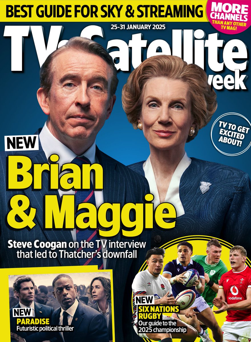 TV & Satellite Week (@tvsatelliteweek) on Twitter photo Our fab new issue has the lowdown on Steve Coogan and Harriet Walter's factual drama #BrianAndMaggie, plus thriller #Paradise, <a href="/SixNationsRugby/">Guinness Men's Six Nations</a> #SixNationsRugby and much more! Out now in print & digitally via App Store/Zinio/Kindle. Subscribe & save magazinesdirect.com/az-magazines/3… Our fab new issue has the lowdown on Steve Coogan and Harriet Walter's factual drama #BrianAndMaggie, plus thriller #Paradise, <a href="/SixNationsRugby/">Guinness Men's Six Nations</a> #SixNationsRugby and much more! Out now in print & digitally via App Store/Zinio/Kindle. Subscribe & save magazinesdirect.com/az-magazines/3…