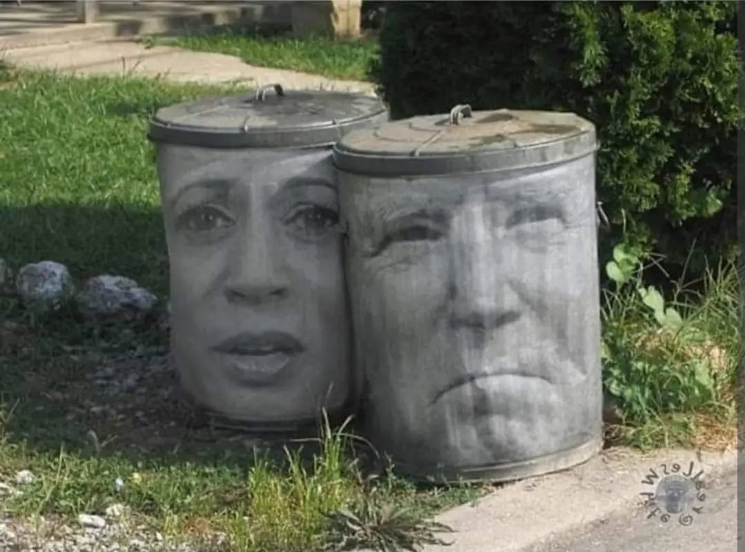 Trash day finally arrived.