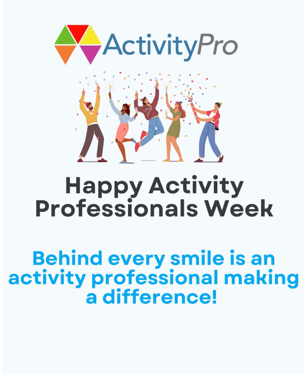 activitypro's tweet image. Did you know activity professionals play a vital role in improving emotional, social, and physical well-being? This week, we honor their dedication to creating meaningful moments for everyone they serve. Be seen! Use ActivityPro!#HappyActivityProfessionalsWeek #activitypro