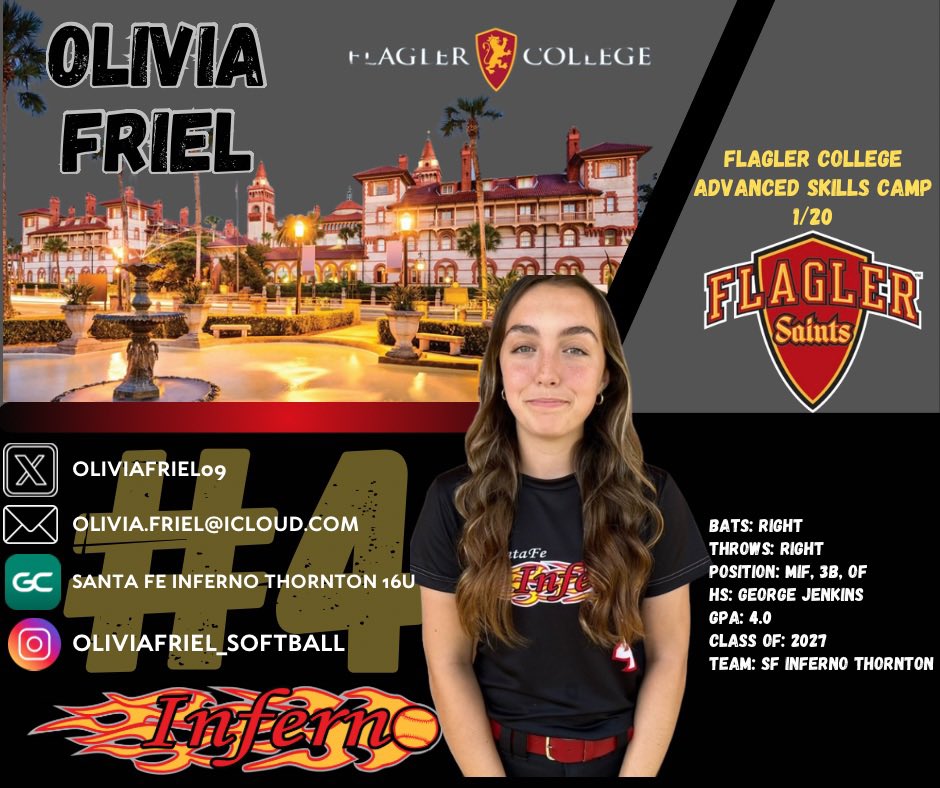 So excited to go to the Flagler college camp!! <a href="/FlaglerSoftball/">Flagler Softball</a>
