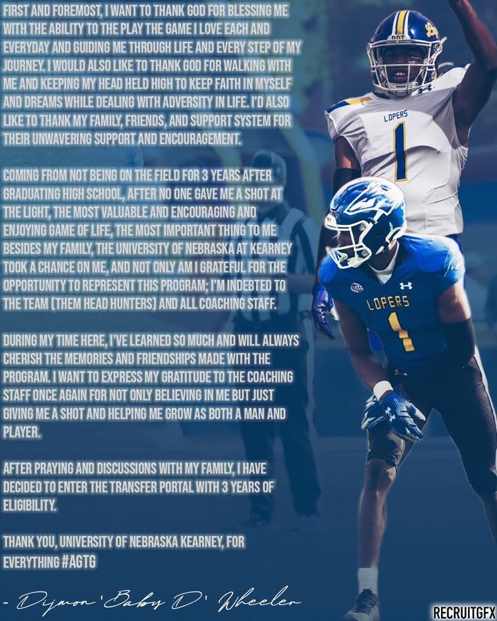 Officially in the transfer portal!!!