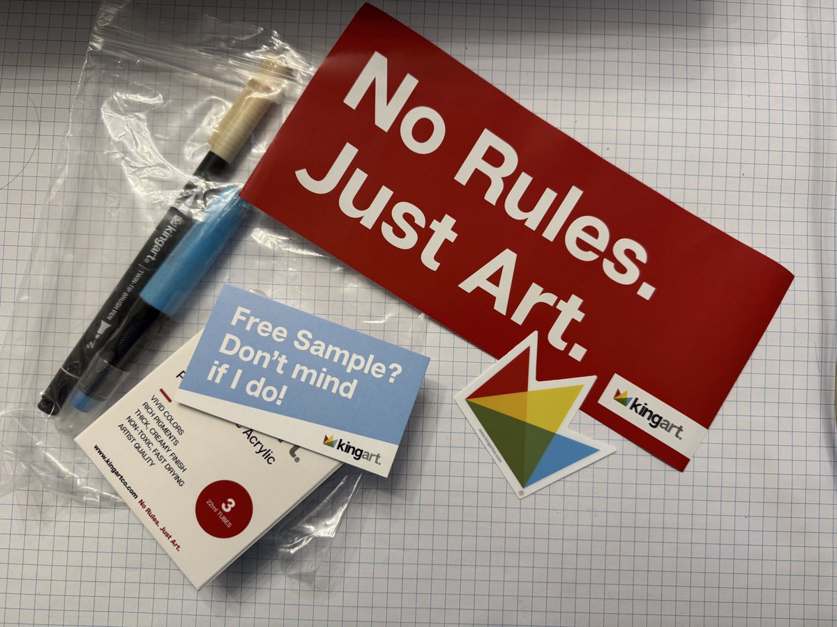 My new art supplies from <a href="/kingartcompany/">KINGART | Art Supplies</a> arrives with stickers and a free gift !! #bestday #let’s create