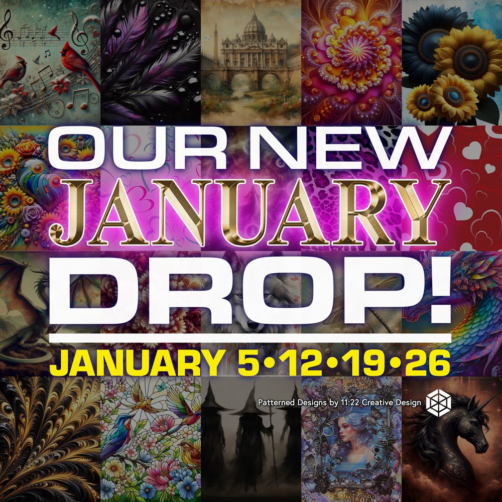 1122creative's tweet image. Our Week 3 release is here w/ 17 new designs added to January's drop. Use CODE: 2025 - Get 25% OFF storewide this month.

Get out our January Drop at: 
1122creativedesign.com/shop/january-d…

#1122creativedesign #1122creative #vinyldesigns #tumbler #Sale #discounts @livela1164 @LiVela11