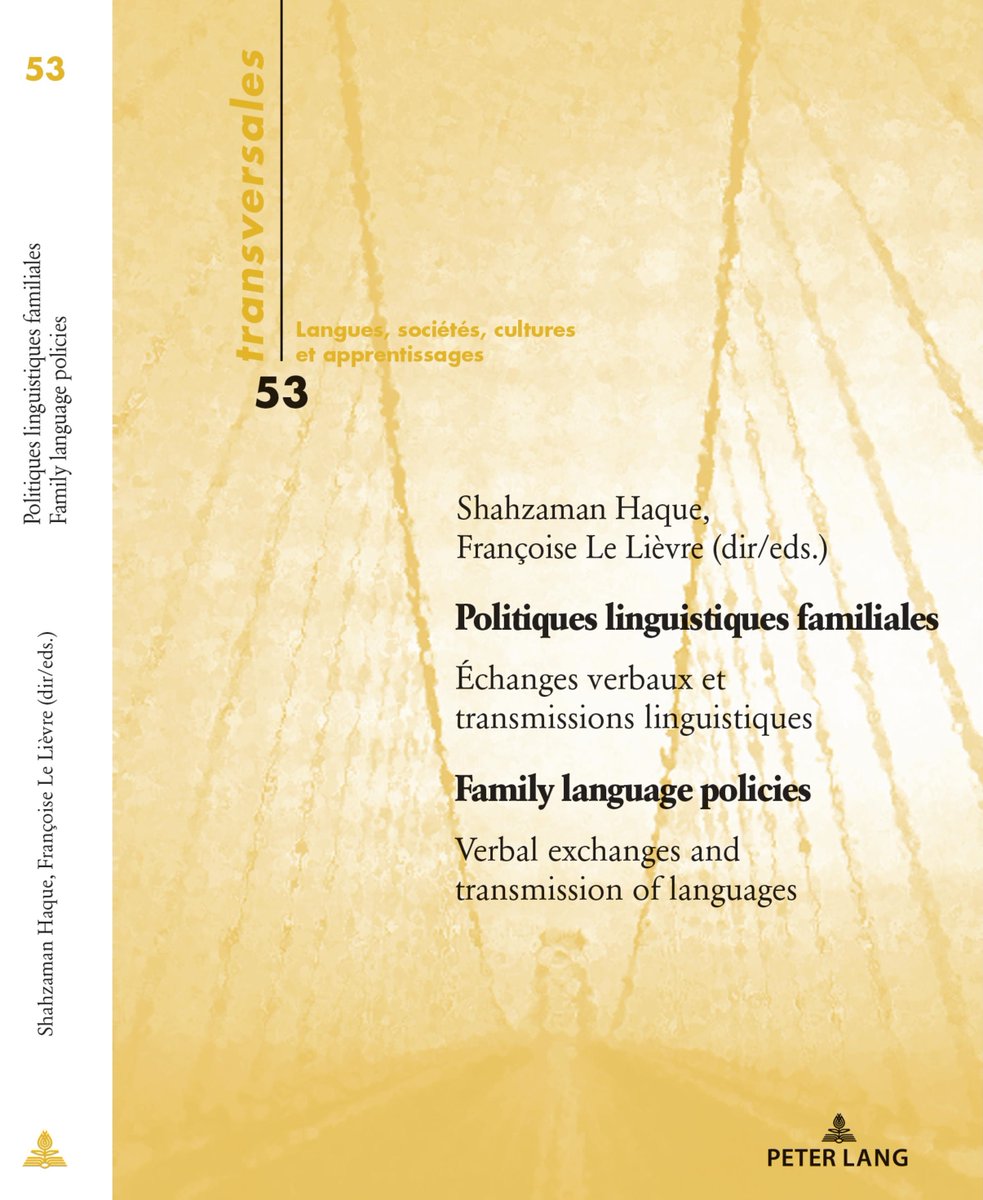 Plidam_Inalco's tweet image. Avis de parution
Politiques linguistiques familiales : Échanges verbaux et transmissions linguistiques
par @shahzamanhaque membre du laboratoire PLIDAM @Inalco
#politiques_linguistiques #langue #linguistique #didactique