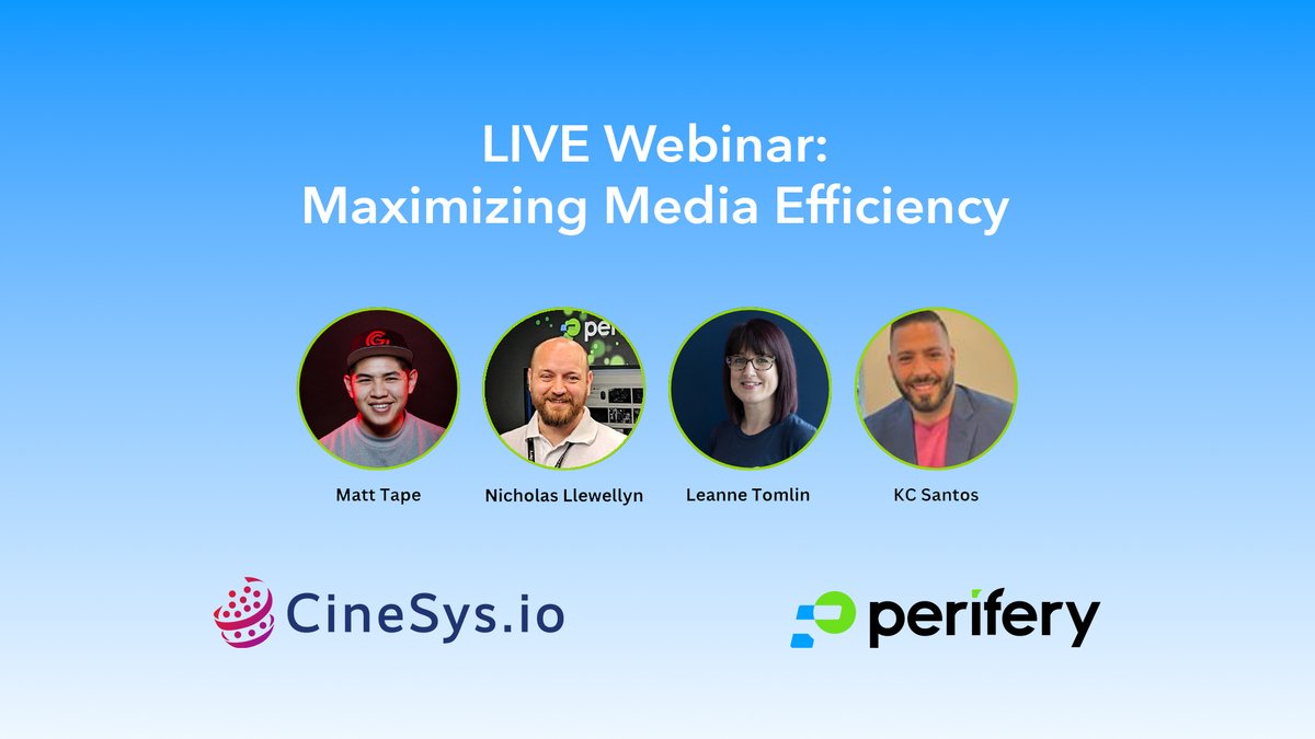 CineSysio's tweet photo. Don't forget to sign up for our webinar with @DataCore  tomorrow to discover how innovative storage technologies can empower your teams to efficiently manage assets, streamline workflows, and adapt to evolving demands.

RSVP Here:
https://t.co/UbCe1LVcL7 https://t.co/Rp7LAN2pA5