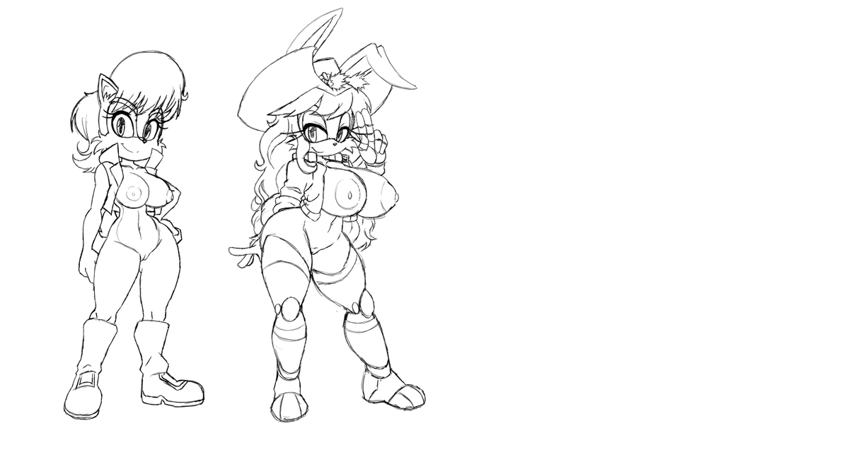 blackchaos64's tweet photo. Bunnie is here! Now the next two are Idw girls. Suggest me some in comments and I'll draw them. remember TWO of them! https://t.co/ChxVRUJ971