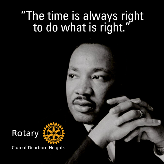 DearHtsRotary's tweet photo. Today, we remember and honor the life of Dr. Martin Luther King, Jr.  His legacy of leadership, courage, equality, and more is on our minds today as we continue to put service above self in our community.  #MLKDay #mlkday2025 #Rotary #serviceaboveself https://t.co/VbhP0Wo2fr