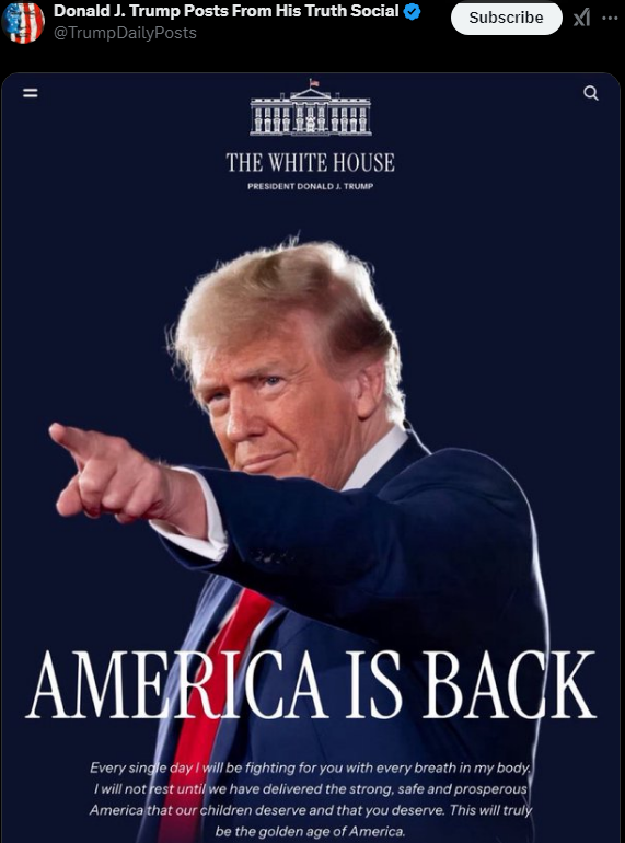 $AIB - America is Back

<a href="/POTUS/">President Donald J. Trump</a> has been updated and the cover photo is America is Back.

5GfXzzdxUZ4QEwwa5hhBMEazFSp9EhtYvm8RFLxrgyVc

Shit deserves higher.