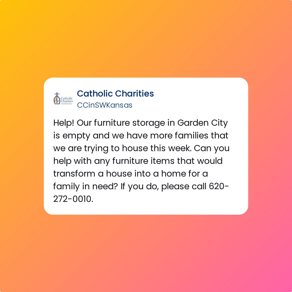 Catholic Charities tweet media