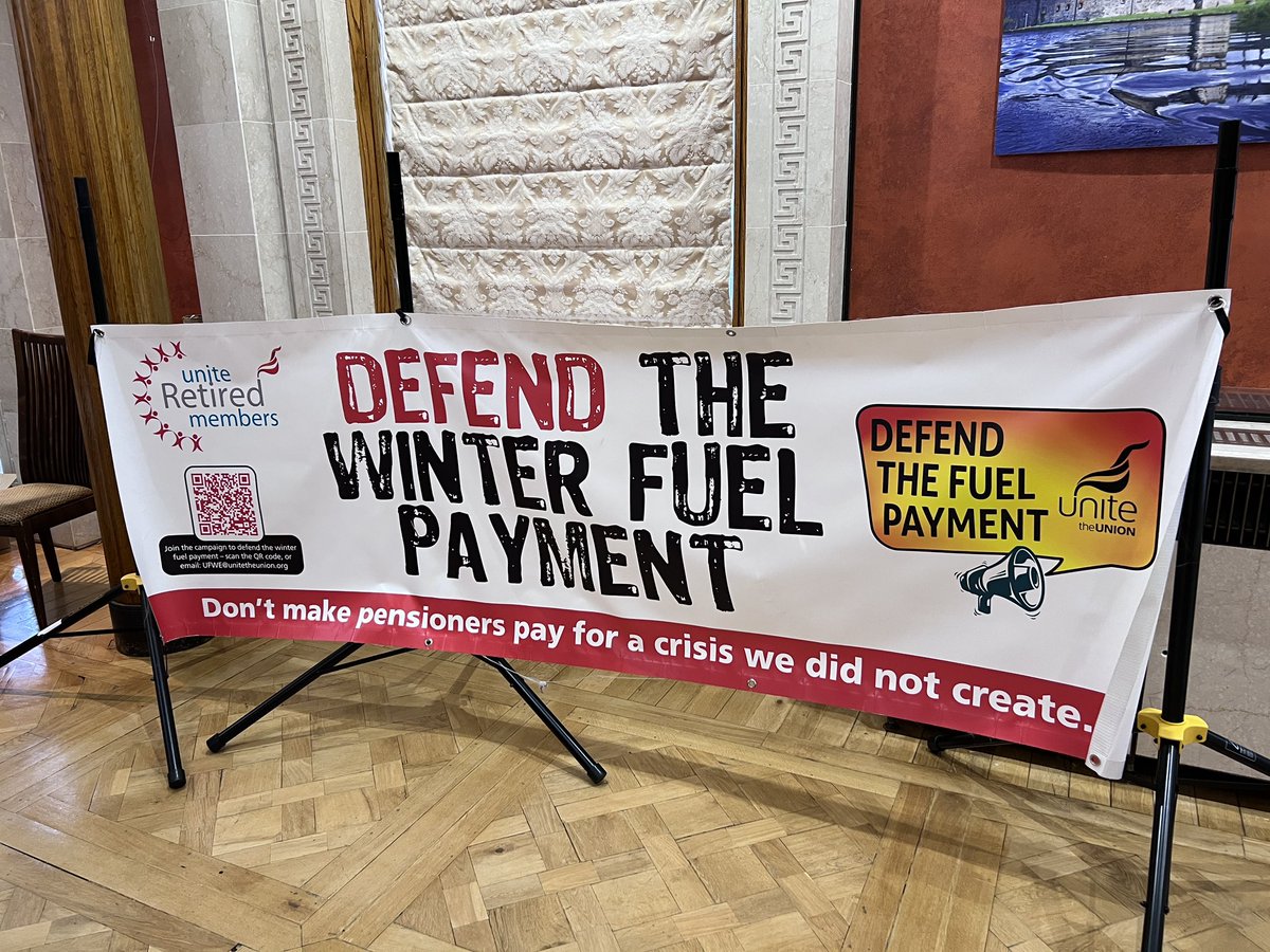 UniteunionNI's tweet photo. The campaign for the reinstatement of the winter fuel payment continued today with an event at the Long Gallery at Stormont. ✊✊
MLA’s from all the political parties were in attendance.  
@UniteEconomy https://t.co/iIjoMBZ8mX